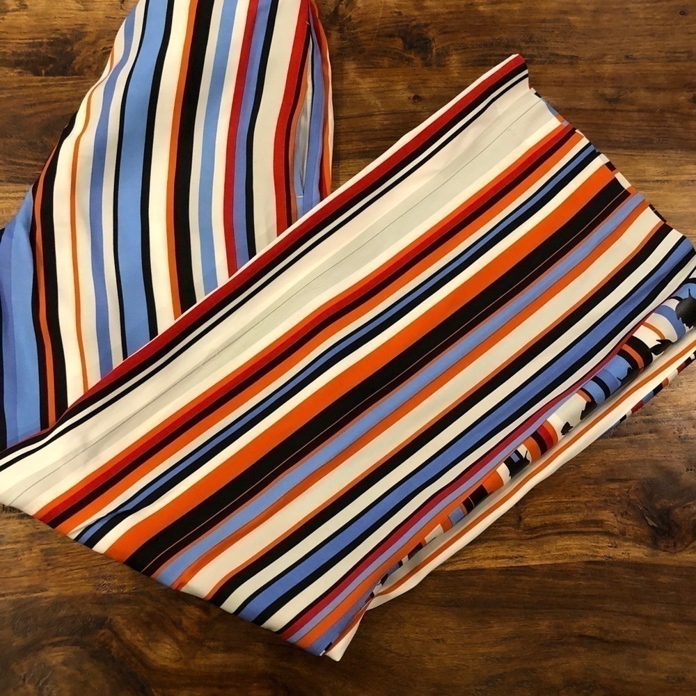 Striped Wide-Leg Palazzo Pants in Multi-Color - Picture 6 of 7